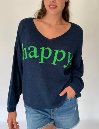 NW Happy Knits Navy/Green