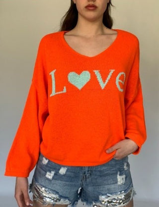 NW Love Knits Orange/Blue