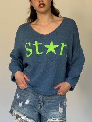 NW Star Knits Denim/Green
