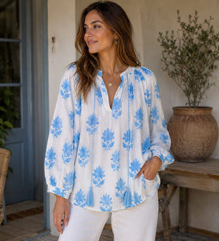 Megan Blu Flower Shirt