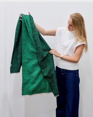 Wild Plain Zebra Two Tone Green Scarf