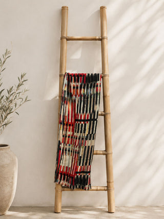 Anna Silk Wool Stoles  multi stripe