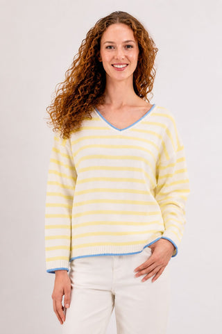 St. Tropez Stripe Sweater Yellow