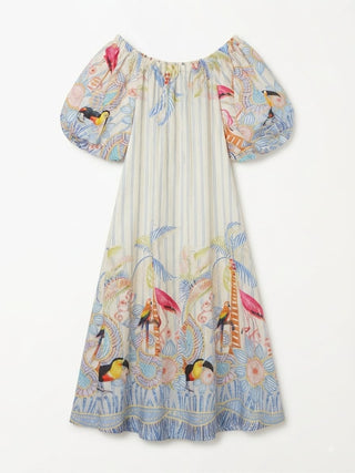 Glaudia Off The Shoulder Midi Dress Paradise