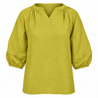 Tanya Blouse in Acacia 100% LinenPL