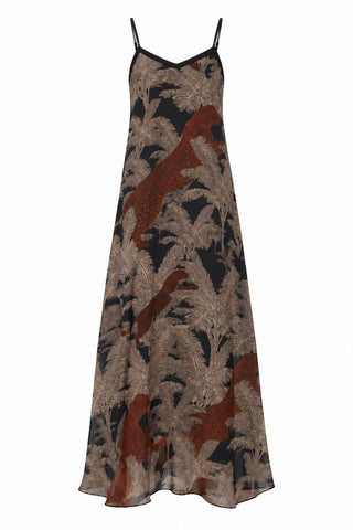 Palm Safari Antoinette Slip Blk/Camel