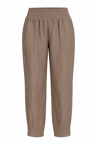 Sarah Linen Pant Mocha