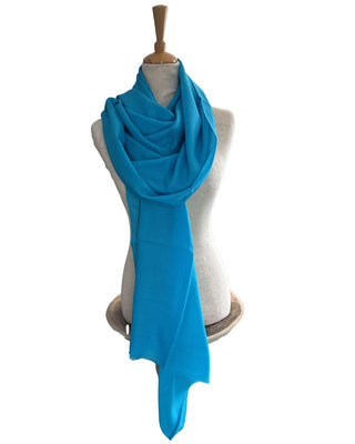 Cashmere Plain Stoles Turquoise