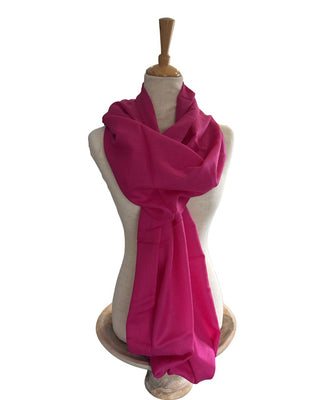 Cashmere Plain Stoles Fuschia