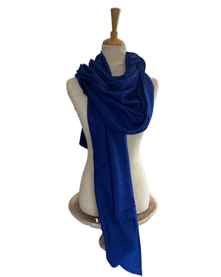 Cashnere Plain Royal Blue Stoles