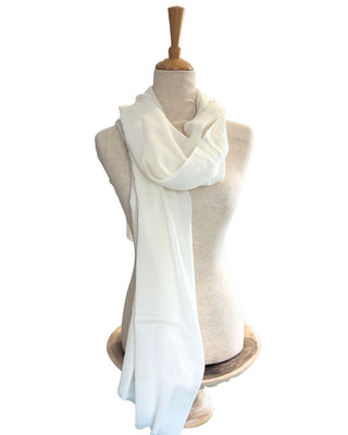Cashmere Plain Stoles Cream