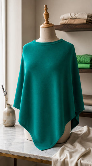 Julia Emerald Knitted Poncho