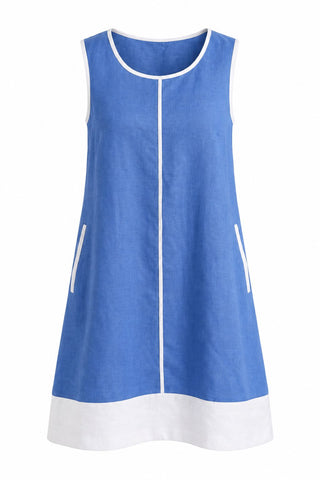 Amy Slv/less Dress  Bluebell