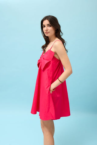 Nova Fuschia Mini Bow Dress