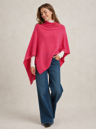 Julia Fuschia Knitted Poncho