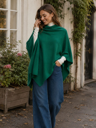 Julia Emerald Knitted Poncho