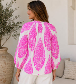 Megan Pink Paisley Shirt