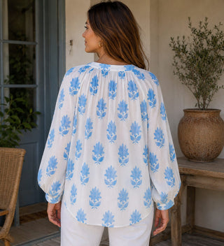 Megan Blu Flower Shirt