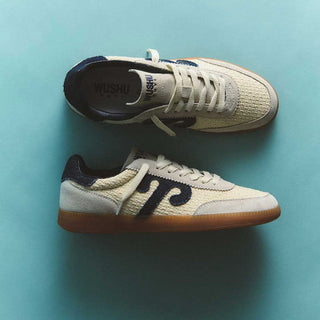 Gong  Cream/navy Beige Sneaker