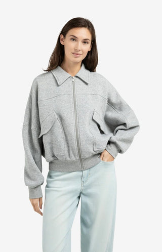 Sweat Jacket, Grey Melange