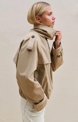 Short Trenchcoat Bomber Khaki Green