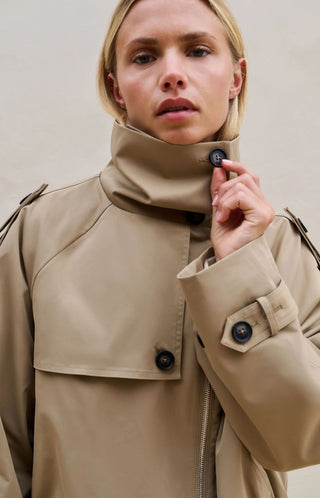 Short Trenchcoat Bomber Khaki Green
