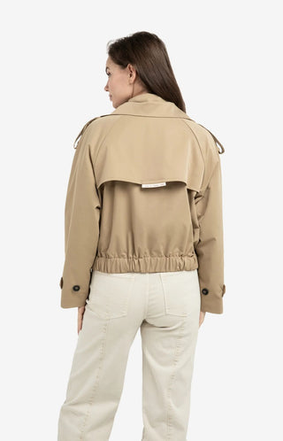 Short Trenchcoat Bomber Khaki Green