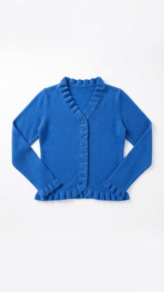 The Maggie Frill Cobalt Cardi