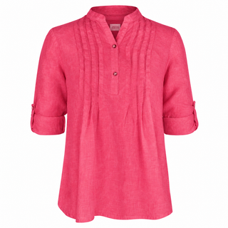 Greta Pintuck in Bubblegum Pink 100% LinenPL