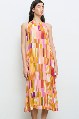 Patchwork Orange Dress