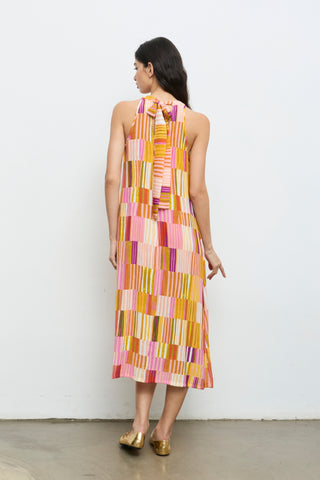 Patchwork Orange Dress