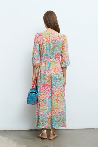 Long Floral Print Dress