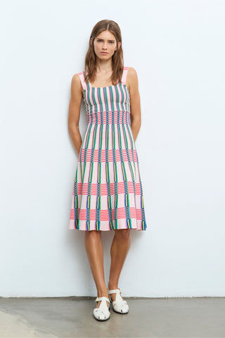 Pleated Knit Dress