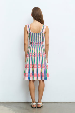 Pleated Knit Dress