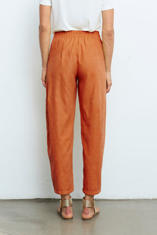 Balloon-Fit Rust-Finish Trouser