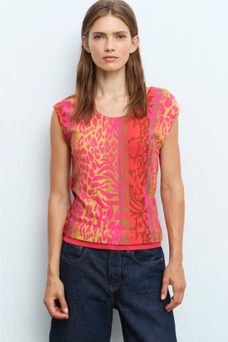 Red Leopard Top