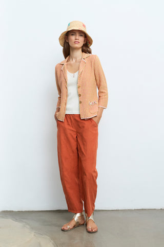 Balloon-Fit Rust-Finish Trouser