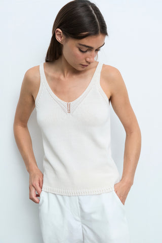 Knitted Offwhite Cami