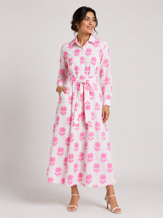Julie Pink Flower Dress