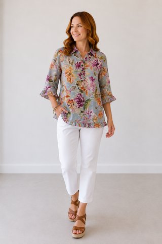 Rosie Ruffle in Fairlight 100% Linen