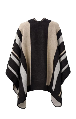 YAYA Wrap black poncho