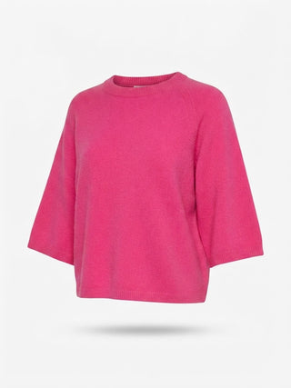 Anita 3/4 Length Slve Sweater Chirese Pink