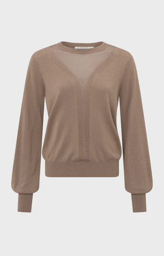 Chocolate Malt Taupe Sweater W Transparent Part