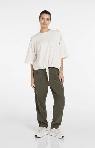Woven Amy Grn Wide Leg Cargo Trousers
