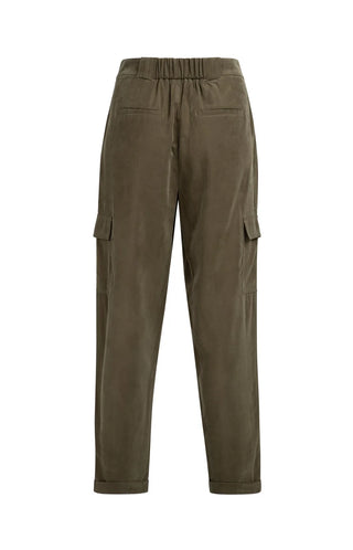 Woven Amy Grn Wide Leg Cargo Trousers