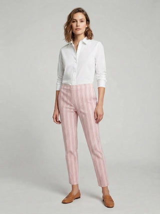 Sophie Pink&White Stripe Capri Pant