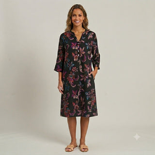 Olivia Midi Dress Patte 100% Linen