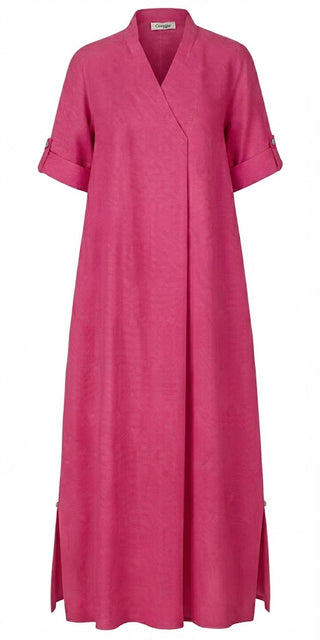 Stephanie in Fuschia red 100% LinenPL