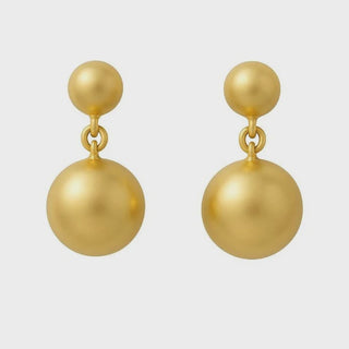 Dotti ear studs - matt gold plated