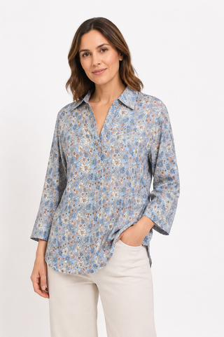 Melody Daisy Shirt Blue